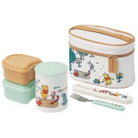Skater Thermal Insulation Lunch Box Kit 5 pics -  Winnie the Pooh